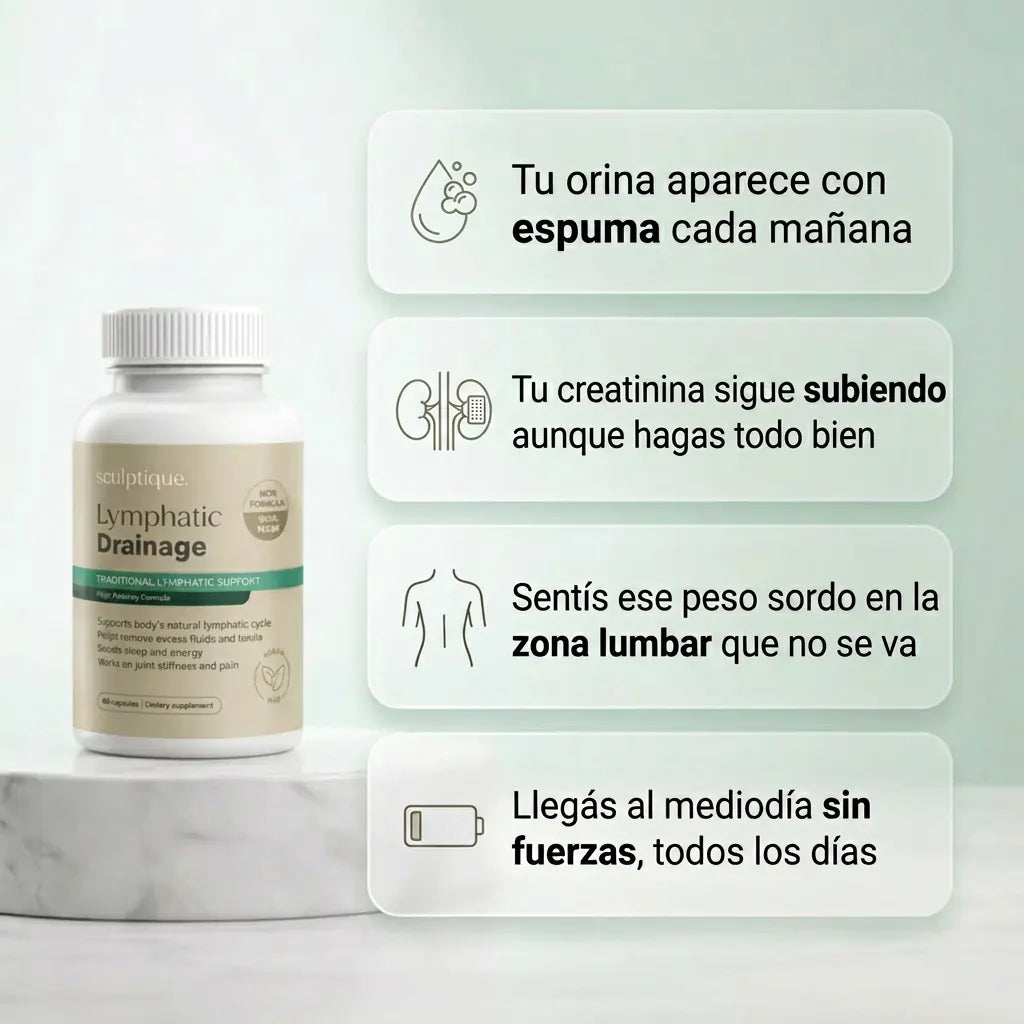 Tratamiento Riñones — Orina Espumosa y Creatinina Alta | Sculptique™